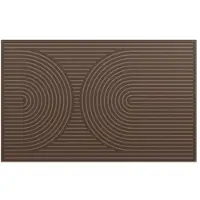 MD-ENTREE MD Entree - Deurmat - Ribmat - Curves - Archy - Taupe - 80 x 120 cm - 100% PET