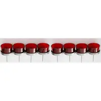 Novaliv Set van 8 waxinelichthouders rood - kaarsenhouders om op te plakken - waxinelichtglaasjes - Adventskrans - 5 cm
