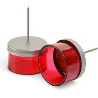 Novaliv 2x kaarsenhouder rood waxinelichthouder waxinelichtglaasjes kaarsenhouder voor het plakken van kaarsenprikkers voor adventskrans 5cm