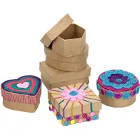 Creativ Company Papier mache Creotime: mini doosjes 6 stuks 5x3 cm