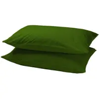 Beau Maison | Katoenen Kussenslopen Groen - 100% Perkaal Katoen - 60x70cm | Set van 2 stuks