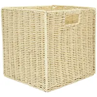Home Deco Factory faltbarer geflochtener Aufbewahrungswürfel 30x30cm