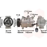 VAN WEZEL Compressor, airconditioning voor o.a. AUDI, SEAT, SKODA, VOLKSWAGEN
