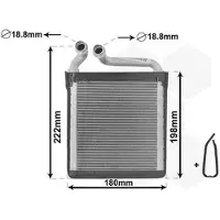 VAN WEZEL 58006256 Kachelradiateur, interieurverwarming