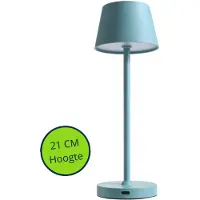 ROLF KERN LED Club Nano Tafellamp - Bureaulamp dimbaar en draadloos - ideaal voor camping / terras - Nachtlamp slaapkamer – met touch dimbaar - 2700K – IP54 - Turquoise