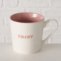 Boltze set van 2 tassen met tekst enjoy