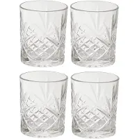 Cook Concept Cocktail Drinkglazen - Luxe relief - transparant - glas - set 8x stuks - 300 ml