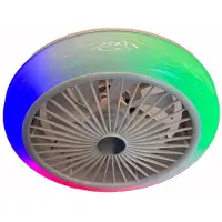 CristalRecord Plafondventilator Iris met speaker Ø 44 cm RGB wit