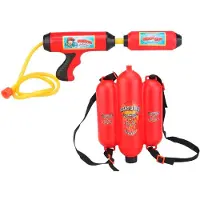 Evora Speelgoed Brandblusser Backpack - Brandweer Waterpistool - Rugzak - Buitenspeelgoed - Waterspeelgoed