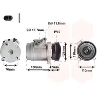 VAN WEZEL Compressor airconditioning 0800K036