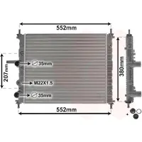 VAN WEZEL 17002182 Radiateur