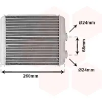 VAN WEZEL 37006259 Kachelradiateur, interieurverwarming