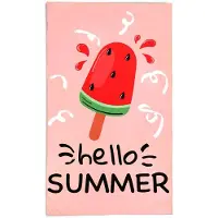 Lucca Sneldrogend Microvezel Strandlaken - Hello Summer - 100x180 - Multi
