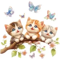 Universeel 1Pc Aquarel Cartoon Leuke Kat op Boomtak Muurstickers voor Kinderkamer Decoratie Muurstickers Slaapkamer Decoratie Home Decor