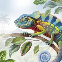 IHR - Lunch servetten - Exotic Chameleon