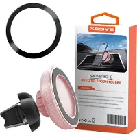 Xssive Telefoonhouder Auto Ventilatie - Geschikt voor MagSafe Autohouder - GSM Houder Auto Magneet - Ventilatierooster - Telefoonhouders Auto Magnetisch - Roze