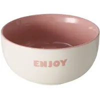 Boltze Set van 2 ontbijtkommen met tekst enjoy