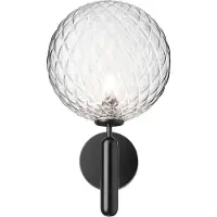 Nuura Miira Outdoor Wandlamp Black|Optic Clear