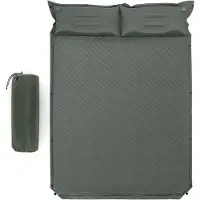Costway Campingmat, zelfopblazend, 2 personen, campingmat met kussen, ultralicht, waterdicht, luchtmatras, campingmatras, slaapmat voor kamperen, wandelen, strand, reizen