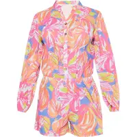 Usha Jumpsuit 'Spring Summer' azuur / oranje / pink / offwhite