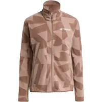Adidas Functionele fleece jas 'Multi Printed Full-Zip Fleece' bruin / mokka