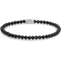 Rebel & Rose Black Glam Rocks Silver RR-40160-S-S Armband 16,5cm