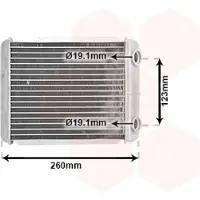 VAN WEZEL 43006344 Kachelradiateur, interieurverwarming