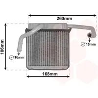 VAN WEZEL 18006607 Kachelradiateur, interieurverwarming