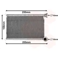 VAN WEZEL 43006551 Kachelradiateur, interieurverwarming