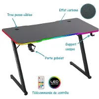 Amstrad Ams-desk120z-led-astra Bureau Met Led-verlichting
