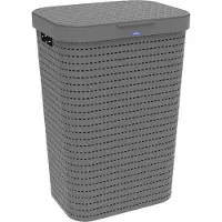 Rotho Country - Wasverzamelaar 55 l - Deksel - Antraciet