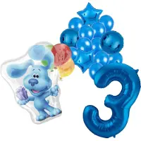 Amscan Blue's Clues ballonnen pakket - 60x63cm - Folie Ballon - 3 jaar - Themafeest - Verjaardag - Ballonnen - Versiering - Helium ballon