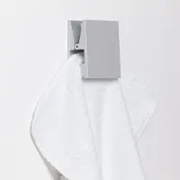 DECOR WALTHER Haakje PINCH Vierkant Medium Mat Zilver