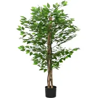 vidaXL Kunst Ficus plant 788 bladeren 120 cm groen