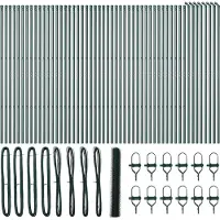 vidaXL zeshoekig gaashek met grondbevestiging 100 x 1,4 m Groen Mesh