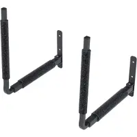 QLS BOX1 ZWART 1 Paar Muurbeugel Voor Dakkoffer Zwart Metalen 57 cm Beugel 8443