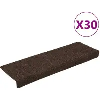 vidaXL Trapmatten zelfklevend 30 stuks 65x21x4 cm bruin rechthoekige rand