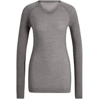 Falke Wool-Tech Light Round Neck sneldrogend wol functioneel functioneel shirt met lange mouwen dames grijs - maat XL