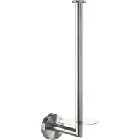 XIVADA Reserverolhouder Banci - Boren - Voor 2 wc rollen - Zilver