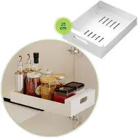 XIVADA Keukenkast organizer - Schuiflade - Aluminium - 25 cm - Wit