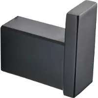 XIVADA Handdoekhaak Noto - Met schroefset - Rvs - Zwart - 1 stuk