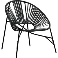vidaXL Tuinei stoel poly rattan zwart