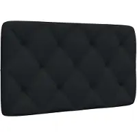 vidaXL Hoofdbordkussen 90 cm stof zwart