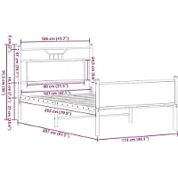 vidaXL Bedframe zonder matras 107x203cm spaanplaat sonoma eikenkleurig
