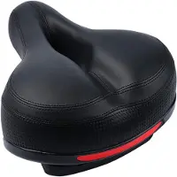 INF Fietszadel breed en schokabsorberend Zwart