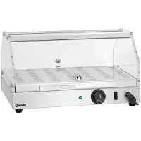 Bartscher Warmhoudvitrine BW10 - 1 Niveau - Temp tot 85°C - 230V - 500x390x280mm