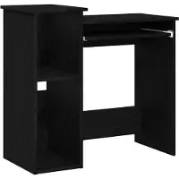 vidaXL Bureau met schappen 84x40x78 cm bewerkt hout zwart