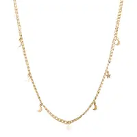Go Dutch Label Ketting schakel maan ster Goud N1773-2