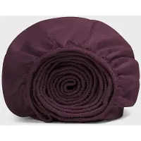 Yumeko Hoeslaken Gewassen Percal Katoen 180x210 Paars - Eco, Bio & Fairtrade