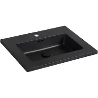 Badplaats Wastafel Angela 60 x 48 cm – Zwart – Wasbak voor Wastafelkast